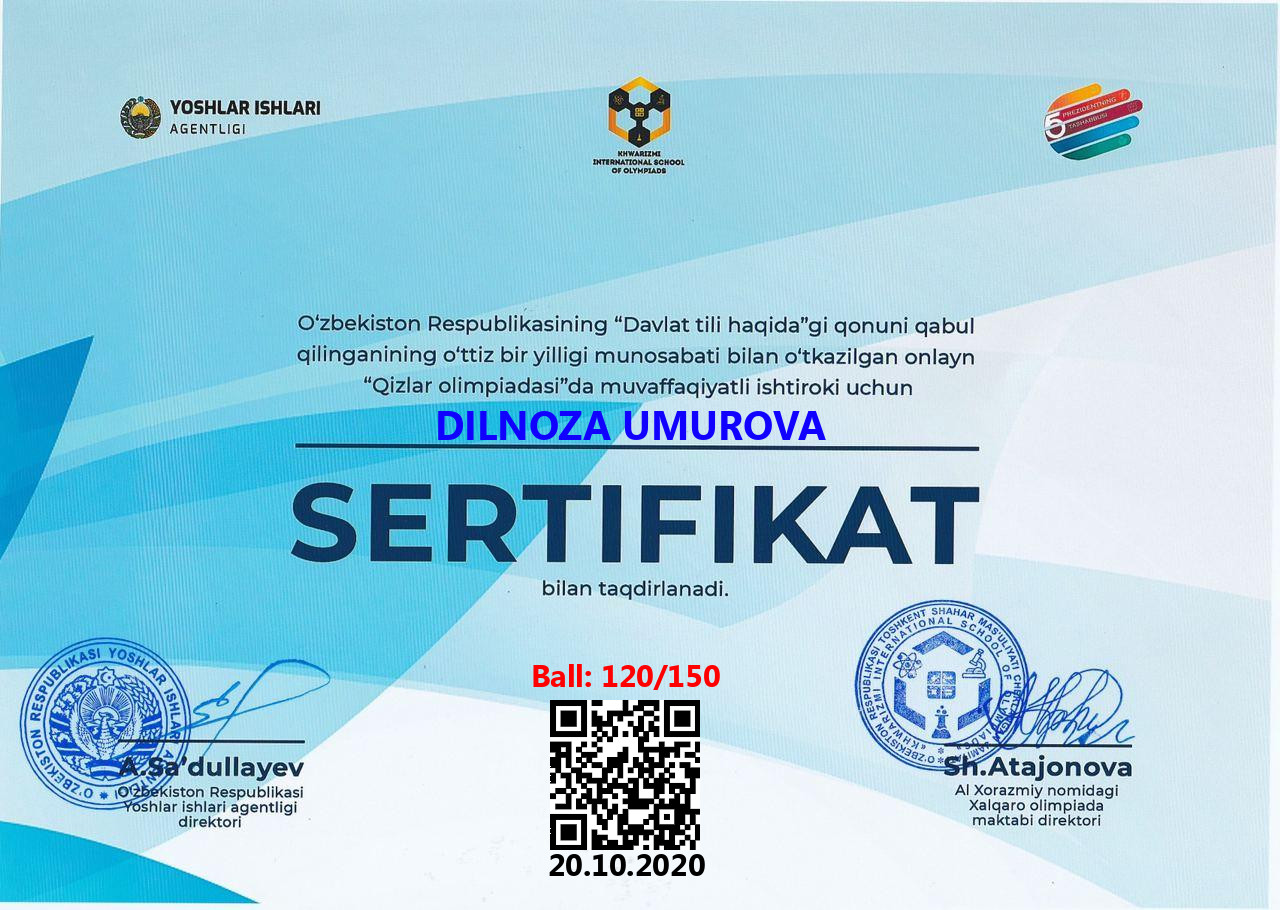 certificate